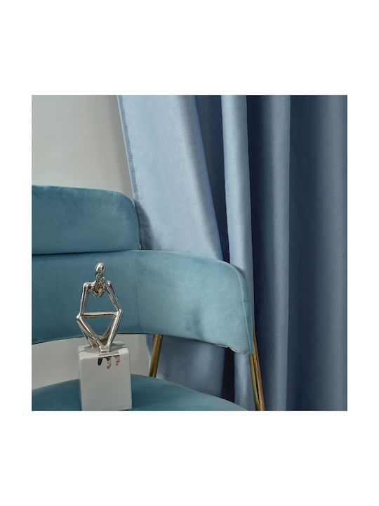 Viopros Curtain Blackout with Grommet 5816 Blue 140x260cm