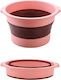 Folding Basin Foot Bath Pink