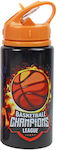 Must Kids Water Bottle Aluminium with Straw Basketball Champions 500ml