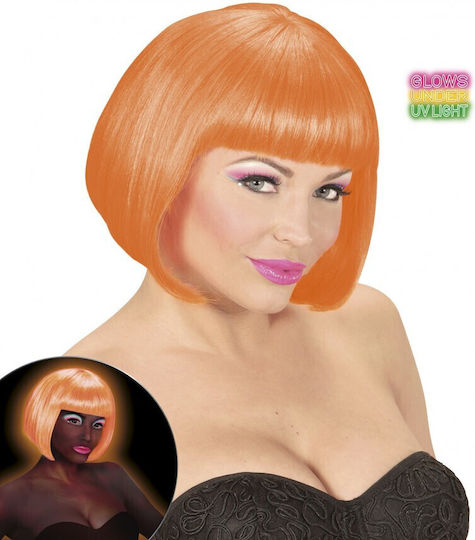 Valentina Neon Карнавална Перука Кариран Orange