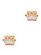 Kiriakos Gofas Kids Earrings Studs Crowns from Gold 9K