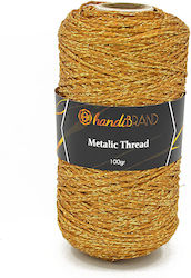 Handibrand Νήμα Πλεξίματος Μεταλλικό Καφέ 100gr