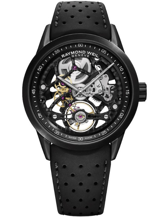 Raymond Weil Ρολόι Αυτόματο με Δερμάτινο Λουράκι