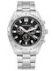 Claude Bernard Classic Men's Watch 44mm Chronograph Battery with Silver Metal Bracelet