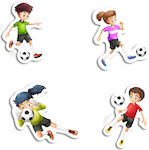 Party Sticker "Football" Theme Set of 8pcs PINK59344