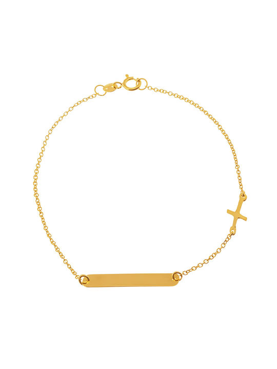 Senzio Belibasakis Kids Gold ID Bracelet 14K for Girl