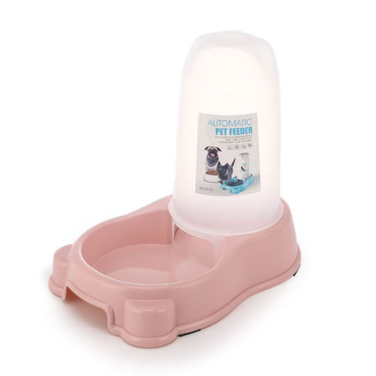 Food And Water Bowl With Container For Dog And Cat 1.4lt 27.5x18x26cm