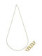 Senzio Belibasakis Two-tone Chain Neck made of Gold 14K Length 55cm