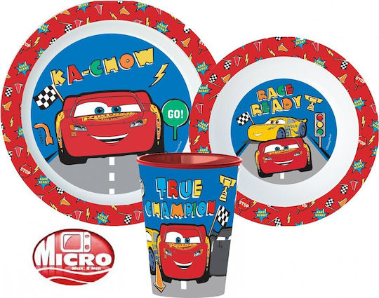 Stor Set de hrănire Cars din Plastic 3buc