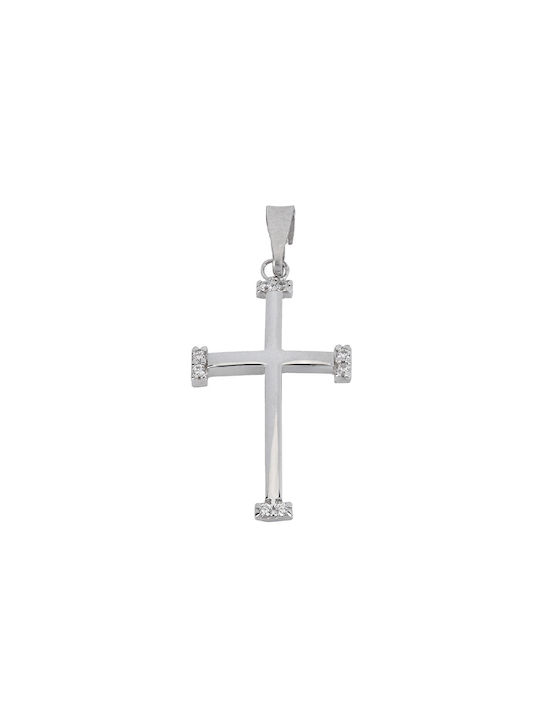 Senzio Belibasakis Women's White Gold Cross 9K