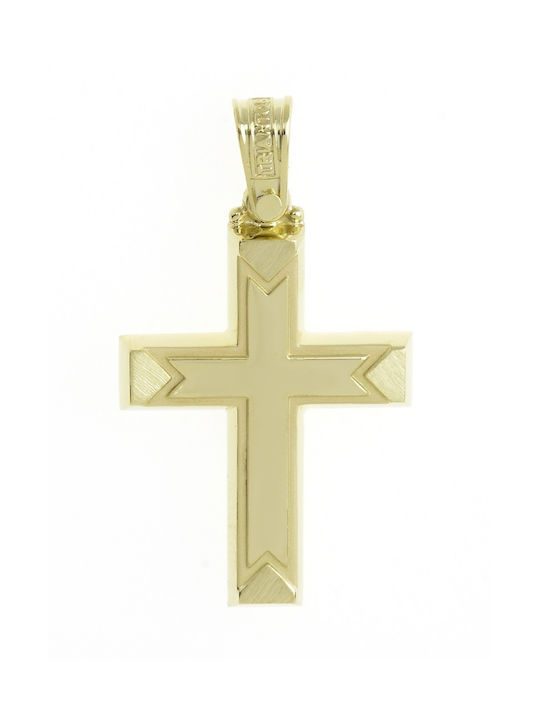 Triantos Herren Gold Kreuz 14K