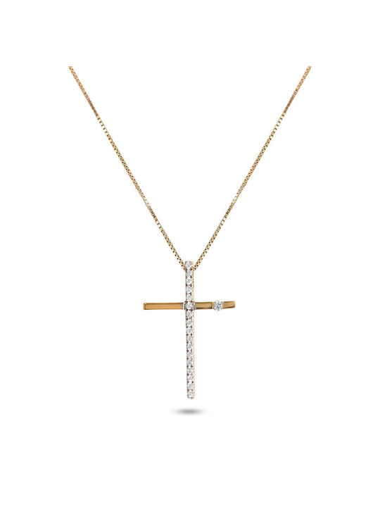 Vitopoulos Women's Gold Cross 14K with Chain