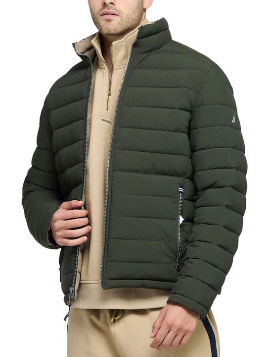 Χειμωνιάτικο Μπουφάν Puffer Διπλής Όψης OliveGreen