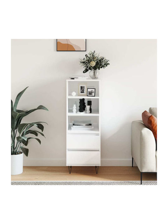 Bibliothek Glossy white 40x36x110cm