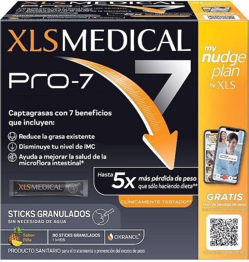 XLS Medical Pro 7 Supplement For Weight Loss 90 Sachets Pineapple