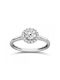 Chrilia Single Stone from White Gold 14K