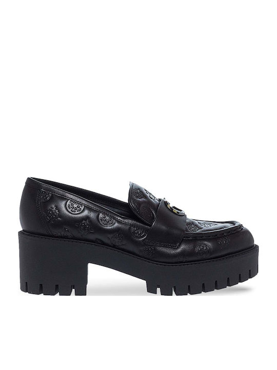 Δερμάτινα Γυναικεία Loafers σε Μαύρο Χρώμα