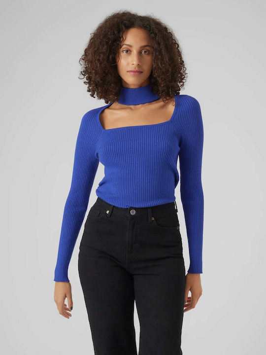 Vero Moda Damen Langarm Pullover Blau