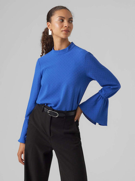 Vero Moda Women's Blouse Long Sleeve Blue