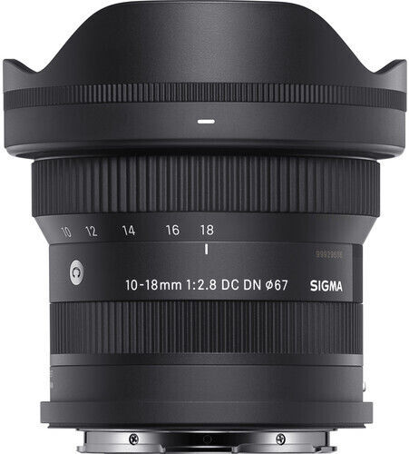 Sigma Crop Kameraobjektiv 10-18mm f/2.8 DC DN Contemporary Ultra-Weitwinkel-Zoom für Leica L Mount Black