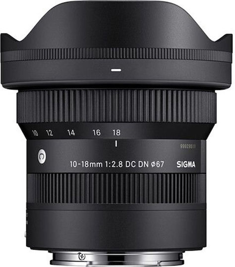 Sigma Crop Kameraobjektiv 10-18mm f/2.8 DC DN Contemporary Ultra-Weitwinkel-Zoom für Fujifilm X Mount Black
