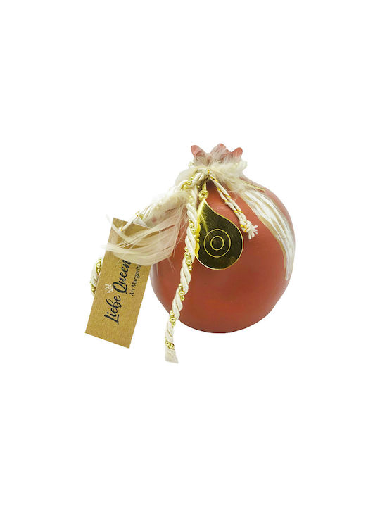 LiebeQueen Lucky Charm Pomegranate Orange Ceramic 9x9.5cm 1pcs