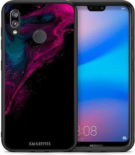 Smartfits Watercolor Pink Black Задна корица Розов (Huawei P20 Lite) A00_SM1-HU-P20LIT_WATERCOLORPINK