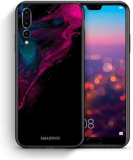 Smartfits Watercolor Pink Black Back Cover Ροζ (Huawei P20 Pro)