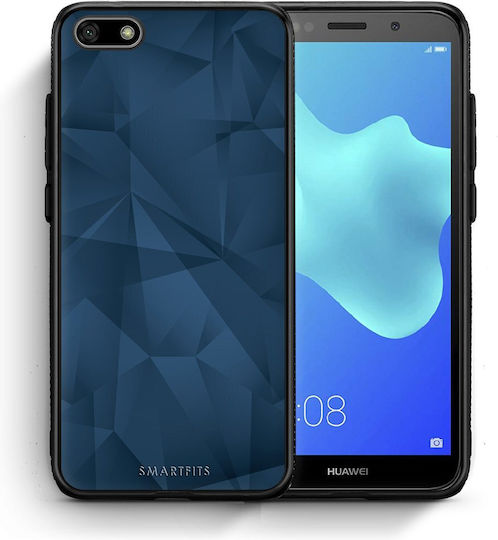 Smartfits Geometric Blue Abstract Back Cover Μπλε (Huawei Y5 2018 / Honor 7S)