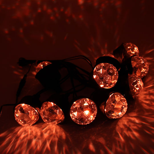 10 Lights LED 8.8m. Multicolor in String 1pcs