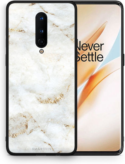 Smartfits White Gold Marble Back Cover Alb (OnePlus 8)
