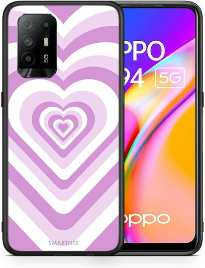 Smartfits Lilac Hearts Задна корица Лилав (Oppo A94)