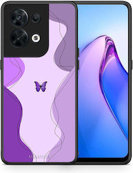 Smartfits Purple Mariposa Μωβ (Oppo Reno8) Smartfits Purple Mariposa Μωβ (Oppo Reno8)