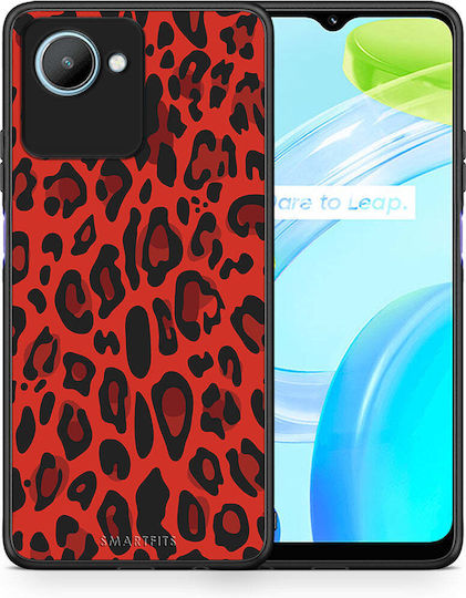 Smartfits Animal Red Leopard Back Cover Κόκκινο (Realme C30)