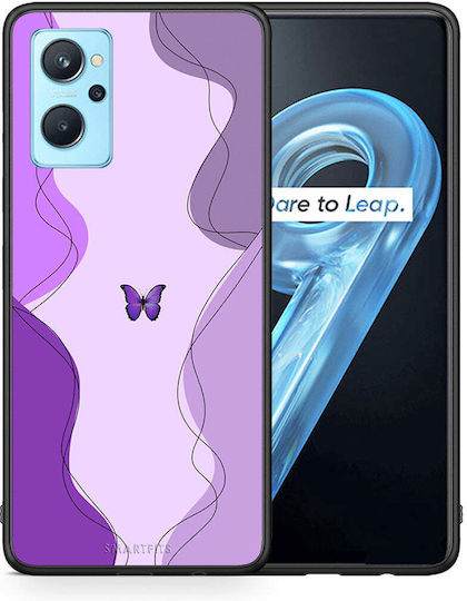 Smartfits Purple Mariposa Back Cover Violet (Realme 9i)