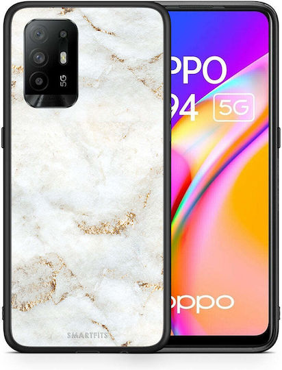Smartfits White Gold Marble Back Cover White (Oppo A94) 7522728280219_42928434970779