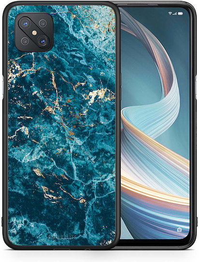 Smartfits Marble Blue Back Cover Μπλε (Oppo Reno4 Z)