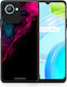 Smartfits Watercolor Pink Black Back Cover Roz (Realme C30) 8427775983955_46689036927315