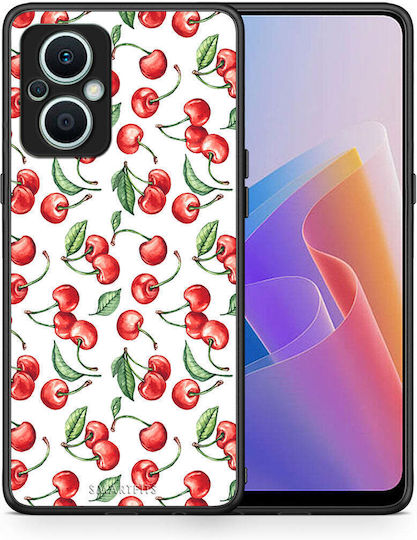 Smartfits Cherry Summer Back Cover Burgundy (Oppo Reno7 Lite)