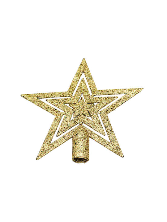 Christmas Christmas Tree Topper Ornament Gold 18x18cm