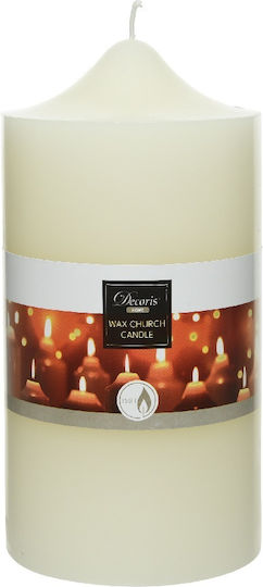 Kaemingk Декоративна Свещ Екрю 10x20см