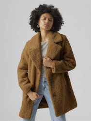 Vero Moda Curly Palton pentru femei Brown Palton