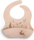 Filibabba Waterproof Bib Silicone with Button Beige for 0 m+
