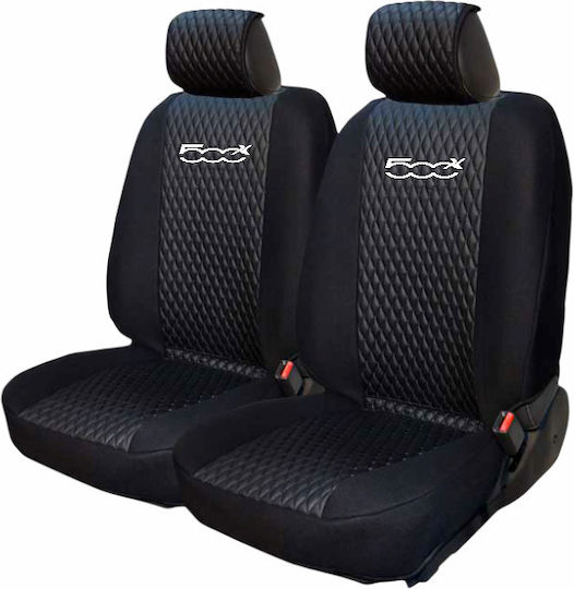 Huse Față Auto 2buc Piele sintetica Negru