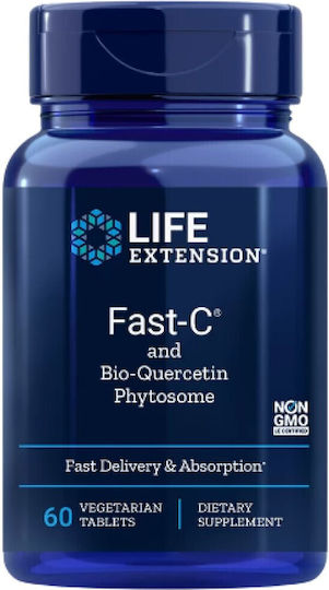 Life Extension Fast-C & Bio-Quercetin Phytosome Vitamin for Immune System Boost, the Skin & Antioxidant Action 60 veg. caps