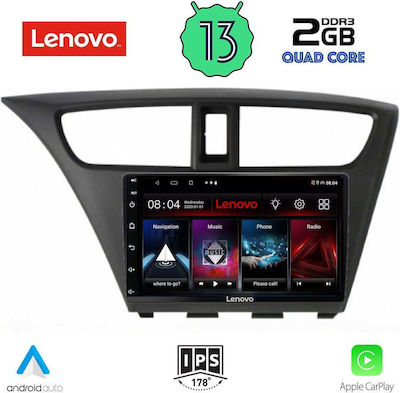 Lenovo Ηχοσύστημα Αυτοκινήτου για Mini ONE Honda Civic 2012-2016 (Bluetooth/USB/AUX/WiFi/GPS/Apple-Carplay/Android-Auto) με Οθόνη Αφής 9"