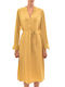 Midi Abendkleid Satin Gold