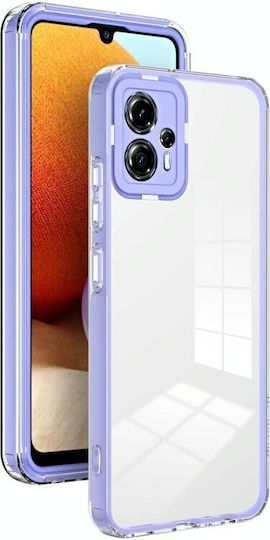 Color Frame Διάφανη Back Cover Σιλικόνης Μωβ (Moto G13)