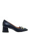 Mourtzi Leather Blue Heels