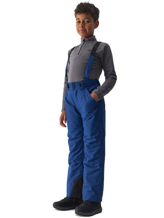 4F 4FJAW23TFTRM358-31S Kids Dungarees for Ski & Snowboard Blue